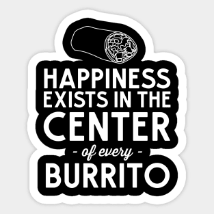 Burrito Happiness Sticker